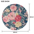 thumbnail image 6 of Pioneer Flower Floral Print Pattern Round Tablecloth 60"x60",Wrinkle Wipeable Table Cloth for Kitchen Dining Room Picnic Patio Party, 6 of 6