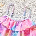 thumbnail image 5 of URMAGIC Girls Kids Swimsuit Two Pieces Bikini Set Ruffle Falbala Swimwear Bathing Suits 2-6 Years, 5 of 7