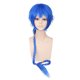 thumbnail image 1 of Peluca para cosplay, azul vibrante, trenzada en capas cortas, 120 cm, 1 of 3