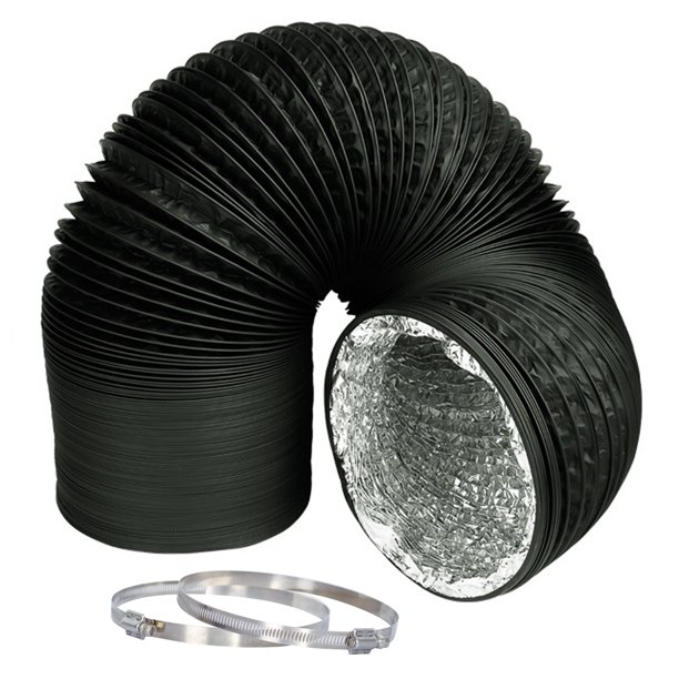 Hydro Crunch? 8 in. x 25 ft. NonInsulated Black Lightproof Flexible