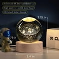 thumbnail image 2 of Solar System 3D Crystal Ball Night Light with Stand, Laser Etched Crystal Paperweight Decorative Balls Gifts, 2 of 7