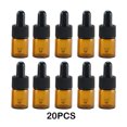 thumbnail image 3 of Guardurnaity 20x goteros de vidrio ecológicos marrones, contenedor de aceite esencial recargable y fácil de limpiar Cuentagotas de vidrio y botellas 5ml, 3 of 6