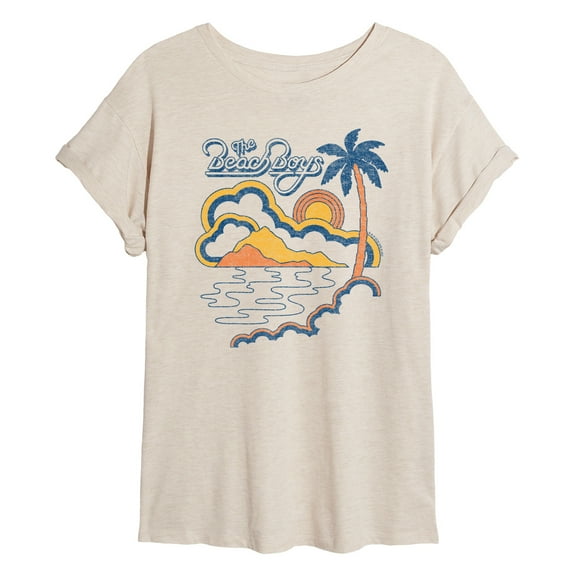 The Beach Boys - Retro Beach - Womens Oversized Graphic T-Shirt