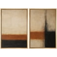 thumbnail image 6 of Framed Canvas Print Abstract Wall Art Set of 2 Neutral Decorative for Living Room Bedroom - 24"x36"x2 NATURAL, 6 of 8