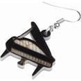 thumbnail image 3 of Piano Earrings Acrylic Keyboard Dangle Jewelry for Music Lovers, 3 of 5