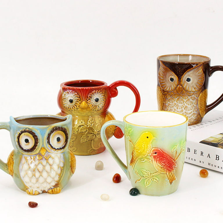 Hot New Zakka Creative Cute Cartoon Ceramic Breakfast Cup Mug Coffee Milk  Tea Mugs Colorful Animal Owl Gifts Tazas Sublimation - Mugs - AliExpress