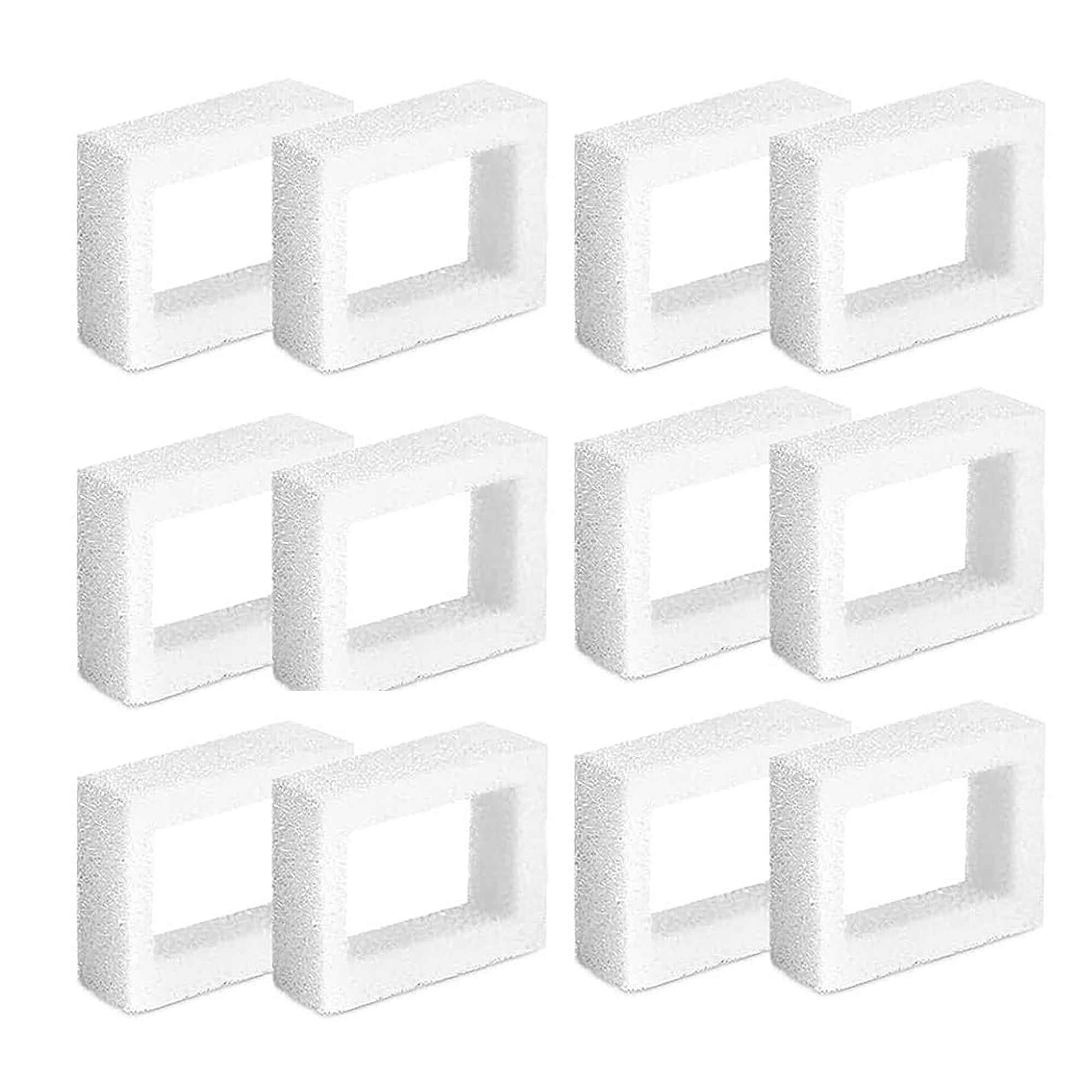 Qzbhct 28 Pack Foam Filter Sponge for Cup Cake Ceramic Pet Fountain 67oz / 2L Round Stainless Steel Cat Water Fountain DR-DC-160 Water Pump Pre-Filter