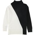 thumbnail image 2 of Alfani Womens 2-Tone Pullover Sweater, Black, X-Large, 2 of 2