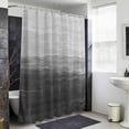 thumbnail image 6 of Xipuska Grey Ombre Shower Curtain - Water Repellent Fabric Shower Curtains Washable, Modern Abstract Art Ocean Oil Painting Decorative Polyester Cloth Bathroom Curtains Modern Bath Decor 66"x72", 6 of 6