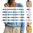 thumbnail image 4 of Women Solid Color V Neck Cotton Linen Blouse,Roll Up Long Sleeve Loose Bohemian Casual Shirt,Lightweight Breathable Basic Top for Daily Leisure,Travel Spring Summer 2026 Outfits Yellow XXL, 4 of 6