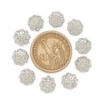 thumbnail image 3 of Iron Fancy Bead Caps Flower Platinum 10x4mm Hole: 1mm about 570pcs/50g, 3 of 6