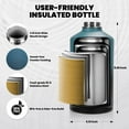 thumbnail image 6 of One Gallon Water Bottle Insulated, Triple Walled Vacuum Stainless Steel (Cold for 48 Hrs), Leak Proof & Non-BPA, Large Water Flask Jug with Paracord Handle & Straw Spout Lids, 6 of 8