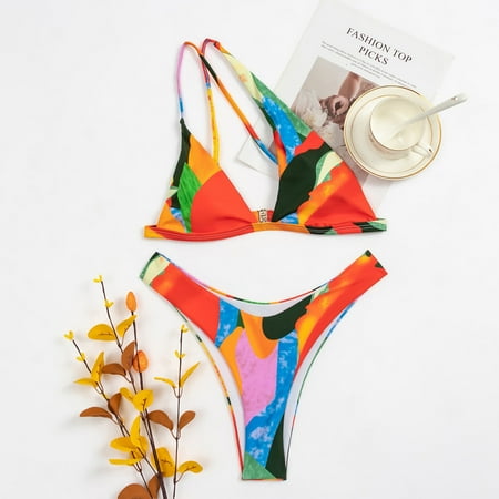HaoXianJian Women s Ruffle Bikinis Swimsuit High Waisted Bottom Plus Size Swimwear Tank Top 2025 Swim Suit