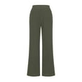 thumbnail image 6 of ClodeEU Women's High Waisted Wide Leg Pants，Casual Loose Elastic Waist Trousers With Pockets Army Green,Womens Plus XXL, 6 of 6
