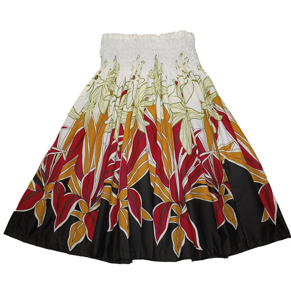 Rainbow Hawaii Hawaiian Pa'u Hula Skirts For womens (Maroon red