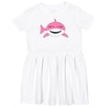 thumbnail image 3 of Inktastic Cute Pink Shark Girls Toddler Dress, 3 of 5