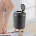 thumbnail image 3 of Papelera impermeable Pukomc Smart Sensor para cocina, color negro, 3 of 8