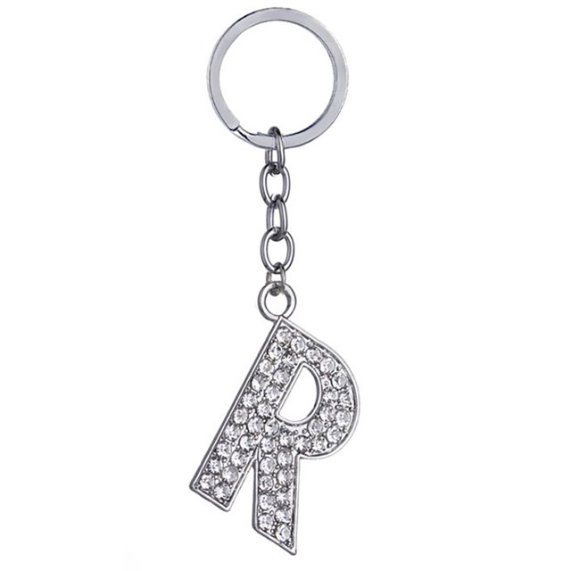 Porte-clés Design Strass A à Z Pendentif Porte-Clés pour Décoration de Sac à Main