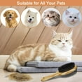 thumbnail image 5 of Cepillo de Aseo para Mascotas de Doble Cara, Cepillo 2 en 1 para Perros y Gatos para Peinar y Masajear, Herramientas de Aseo para Perros y Gatos para Perros y Gatos de Pelo Corto y Largo JM, 5 of 5