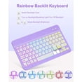 thumbnail image 5 of Magnetic Keyboard Mouse Combo Case with RGB Backlight Keypad & Pen Slot for Samsung Tab S9 11", S9 FE 10.9", S10 Lite, S10 FE 5G,Purple, 5 of 9