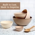 thumbnail image 2 of Cook with Color 12-Piece Mixing Bowl Set with Non-Slip Silicone Base and Transparent Lids, Taupe, 2 of 9