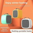 thumbnail image 3 of Space Heater, Battery Powered Compact Electric Mini Fan Winter Electric With Thermostat High Output For Home Bedroom Desk Indoor Use, Yellow [free Shi, 3 of 4