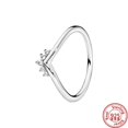 thumbnail image 1 of Anillos de plata de ley 100% 925 auténtica para mujer, corona, corazón, flor, ala, circonita transparente, brillante, Pantaro CZ, joyería de aniversario, 1 of 4