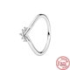 thumbnail image 1 of Anillos de plata de ley 100% 925 auténtica para mujer, corona, corazón, flor, ala, circonita transparente, brillante, Pantaro CZ, joyería de aniversario, 1 of 4