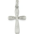 thumbnail image 1 of 925 Sterling Silver Poli et Texturé Croix (18x30mm) Pendentif / Charme, 1 of 2