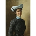 thumbnail image 2 of Asta Nørregaard 18x24 Black Ornate Framed Double Matted Museum Art Print Titled: Portrait of a Woman (1903), 2 of 5