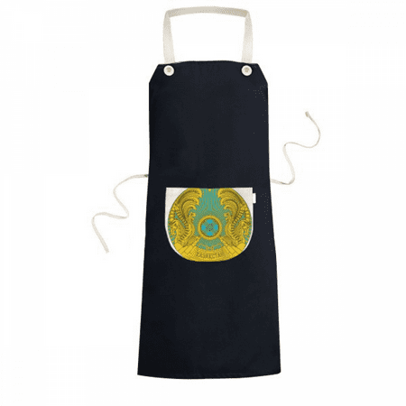 

Kazakhstan Asia National Emblem Apron Bib Sarong Cooking Baking Kitchen Pocket Pinafore