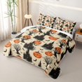 thumbnail image 3 of Manfei Cartoon Skull Quilt King,Minimalist Bat Halloween King Coverlet Set,3pcs,1 Bedspread and 2 Pillowcases, 3 of 7