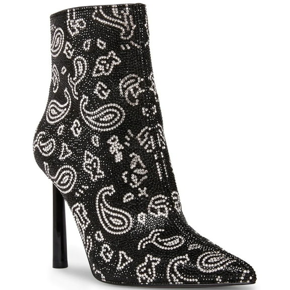Steve Madden Women's Black Robyn Rhinestone Booties
