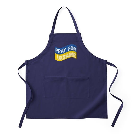 CafePress - Pray For Ukraine - Kitchen Apron with Pockets, Grilling Apron, Baking Apron