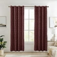 thumbnail image 1 of Jacquard Rideau en Tissu pour Salon et Chambre, Rideaux de Fenêtre en Polyester, 52x63 Po, Brun Rouge Bleu Gris Kaki, 1 Panneau, 1 of 6