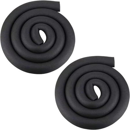 2 Pack Pipe Insulation Tubing, Insulated Heat Preservation 6ft Length Handle Grips for AC Unit, Exercise Machine and Water Pipes (Black, 1/4" x 3/8")