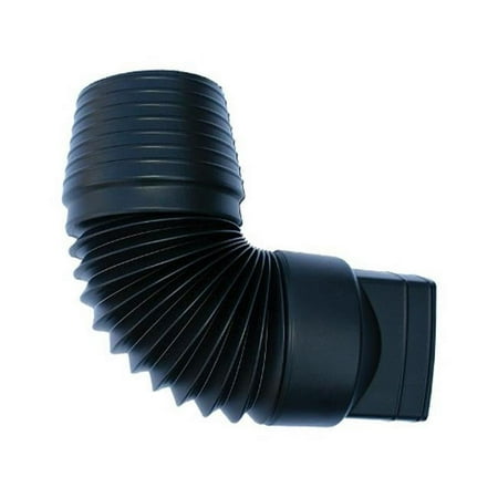 B & K 0474AA 4 in. Expandable Downspout Adapter Black