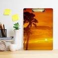 thumbnail image 6 of FMSHPON Palm Tree Sunset Clipboard Hardboard Wood Nursing Clip Board and Pull for Standard A4 Letter 13x9 inches, 6 of 8