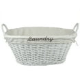 thumbnail image 4 of Home Basics Laundry Wicker Basket with Removable Liner, White, 4 of 6