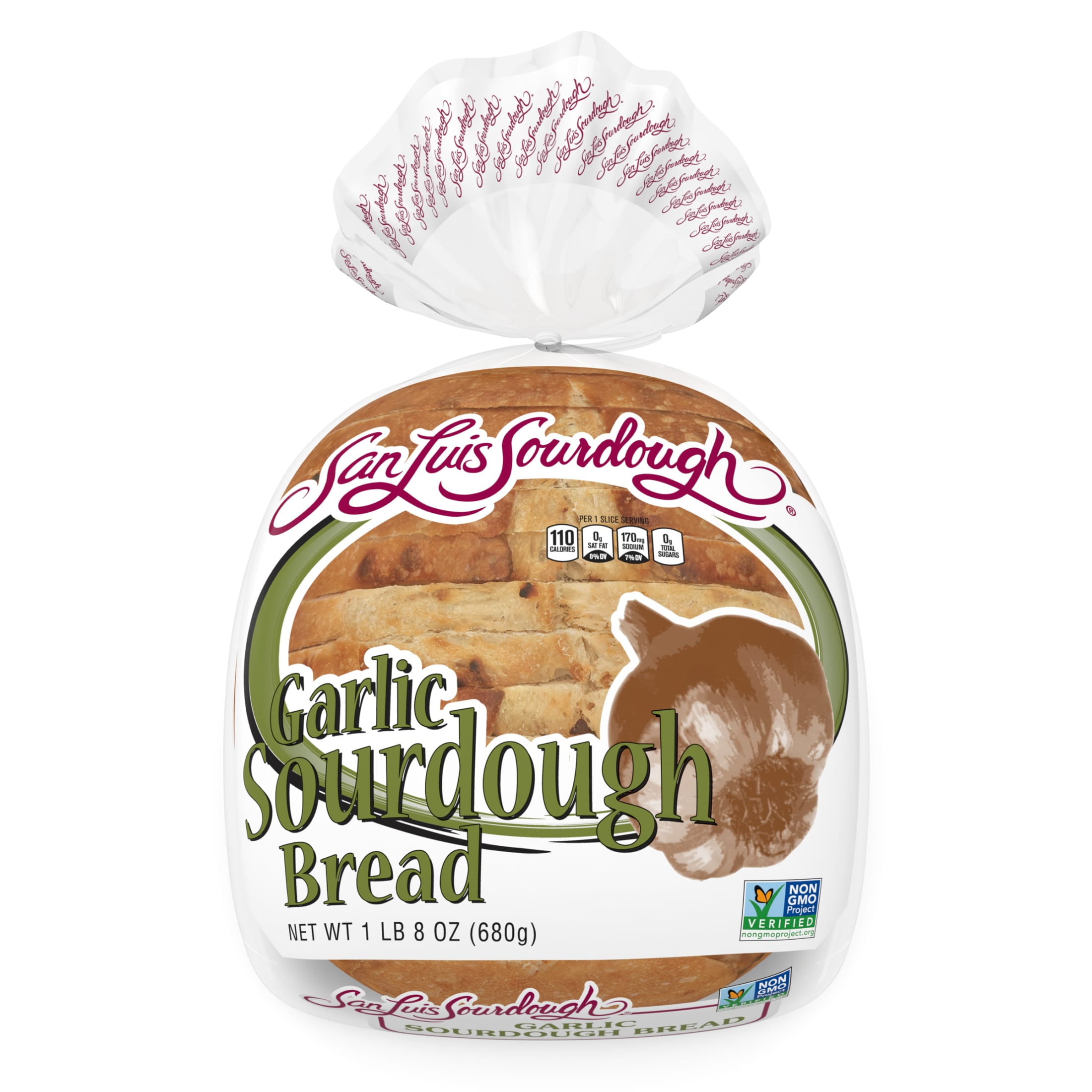 San Luis Sourdough Garlic Bread, 24 oz, Sourdough Bread, Bag
