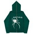 thumbnail image 1 of Sudadera de araña Y2K oscura europea y americana para hombres y mujeres, sudaderas con capucha góticas para parejas, sudadera de Cremallera larga de gran tamaño Harajuku, 1 of 5