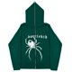 thumbnail image 1 of Sudadera de araña Y2K oscura europea y americana para hombres y mujeres, sudaderas con capucha góticas para parejas, sudadera de Cremallera larga de gran tamaño Harajuku, 1 of 5