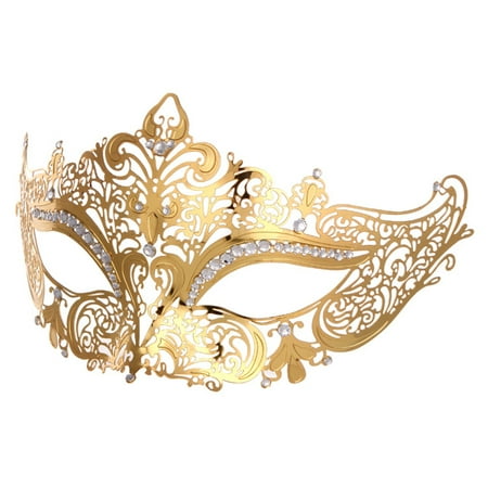 Masques Vénitiens En Strass En Métal Pour Femmes Pour Bal De Mariage
