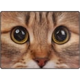 thumbnail image 3 of FREEAM Animal Area Rug 80"x58", Cat Glass Polyester Area Rug Mat for Living Dining Dorm Room Bedroom Home Decorative, 3 of 6
