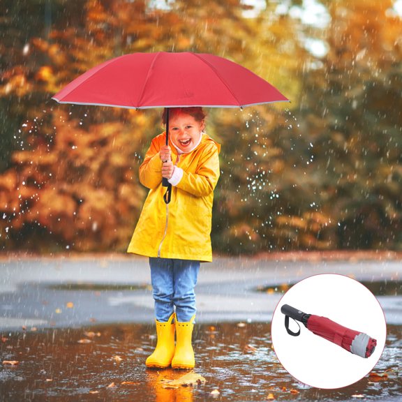 CTIRCHIU Light Travel Umbrella Folding Design Red 1Pack