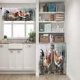 thumbnail image 6 of Farmhouse Chicken Kitchen Window Curtains Valance and Tier Set 36 Inch, Watercolor Rooster Happy 3 Piece Window Treatment Tiers for Living Room Bedroom Animal Kitchen Decor Drapes, 6 of 6