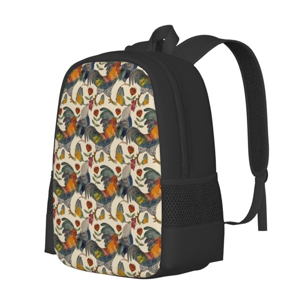 Fotbe Multi-Colored Roosters Mochila para Hombre y Mujer - Tela Oxford 600D Resistente - Mochila Impermeable de Gran Capacidad para Escuela, Viajes y Senderismo
