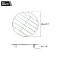 thumbnail image 2 of Uxcell 3pcs Round Cooking Rack 7.9" Dia Stainless Steel 1.2" Tall for Cooking, Silver Tone, 2 of 6