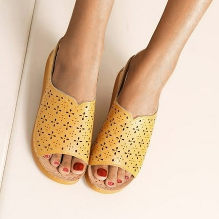 

Women Shoes Fashion Spring And Summe Stitching Peep Toe Hollow Sandals Platform Roman Women s Shoes Brown 8