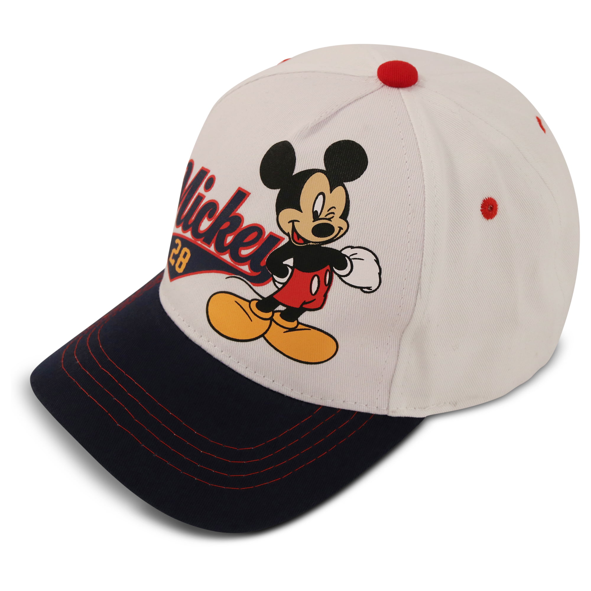 Kids Cartoon Mickey Mouse Wide Brim Ear Baseball Snapbacks Cap Hip Hop Sun Hats 